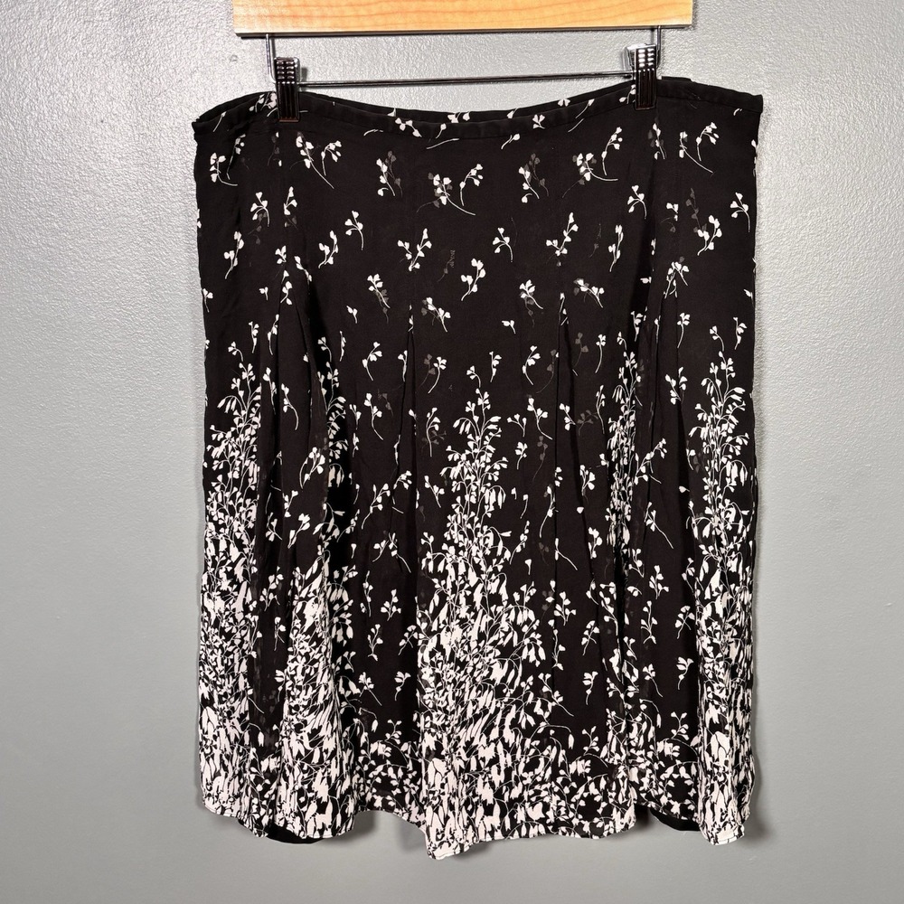 Jones New York Silk Skirt Womens 16 Quiet Luxury Career Elevated Office Capsule - Picture 2 of 7